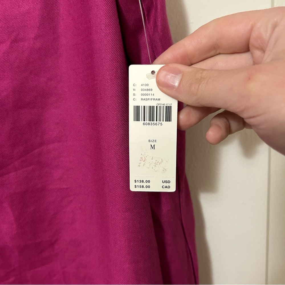 NWT Maeve Anthropologie Lorraine Sleeveless Mini Dress in Magenta Size Medium - Picture 6 of 12